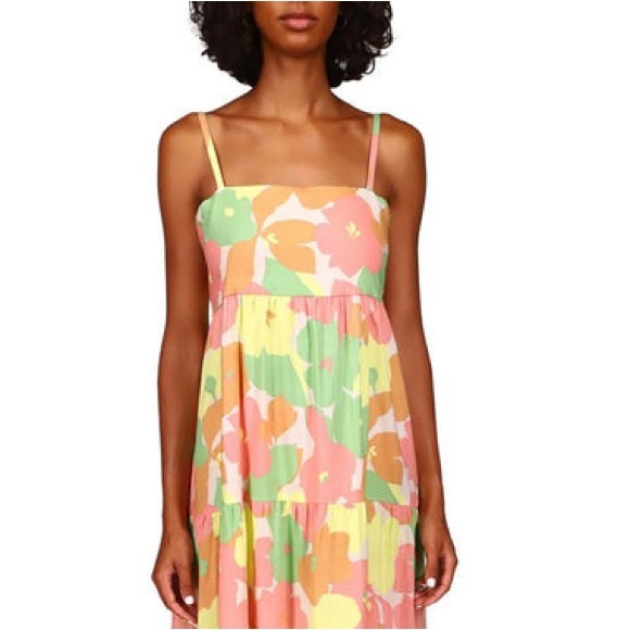 Sanctuary - Get Away Square Neck Sleeveless Tie Back Detail Midi Dress NWT RETRO - Picture 3 of 3